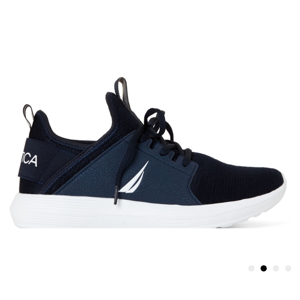 Men's Nautica Sneaker shoe Navy or Black 13 or 9.5 - Picture 2 of 6